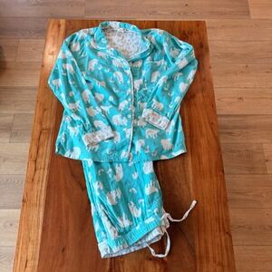 Munki Munki Women's Polar Bear/ Fox Pajama Set Size M